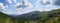 Beautiful mountain landscape, mount Pip Ivan. At top of mountain are ruins of Polish astronomical and meteorological observatory