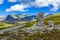 Beautiful mountain and landscape nature panorama Rondane National Park Norway