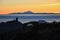 Beautiful mountain landscape, sunset silhouette, Gran Canaria