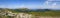 Beautiful mountain landscape, view of Mount Smotrich and Mount Eared Stone  Vuhaty Kamen  from the mountain range of Chernogor