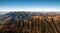 Beautiful mountain landscape. Western Tatras in Slovakia. View from peak Krivan in High Tatras mountains