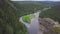 Beautiful mountain lookout high on the Mountains. Clip. Huge valley with thick eucalyptus forest. Top view of a large