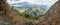 Beautiful mountain panorama of Ella Rock in Sri Lanka. Cloudy day.