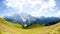 Beautiful mountain panorama - marmolada glacier