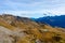 Beautiful mountain road high in the mountains of Austria in autumn