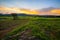 Beautiful mountain scenery sunset at Thung Salang Luang National