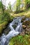 Beautiful mountain stream in the Dolomites