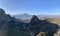 Beautiful mountain view of Meteora in winter