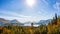 Beautiful Mountain Vista of Autumn on Skilak Lake in Alaska