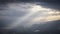 Beautiful mountainous landscape hit by beams of sunlight shining through the clouds, Mount Ararat