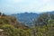 Beautiful mountainous view of the village located in the valley of Tepoztlan. The Tepozteco archaeological zone located in Morelos