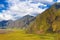 Beautiful mountains against blue sky with clouds. Bromo Tengger