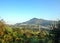 Beautiful mountains in countriside on the way to Pobena, along the coastal Camino de Santiago, St. James Way, Spain