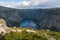 Beautiful mountains and lake a long the way to Trolltunga cliff in Odda, Norway, Scandinavia