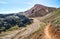 Beautiful mountains of Landmannalaugar on a wonderful summer sunny day