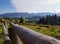 Beautiful mountains landscape. Ð¡ountryside meadow. Carpathian.