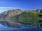 Beautiful mountains and oyster farm