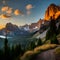 Beautiful mountaintops - ai generated image