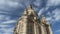 Beautiful moving clouds over Dresden Frauenkirche