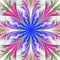 Beautiful multicolor fractal flower. Collection - frosty pattern