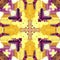 Beautiful multicolor kaleidoscope texture. Yellow, black, white, purple and magenta colours