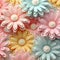 Beautiful multicolored daisies background. 3d rendering
