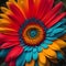Beautiful multicolored gerbera daisy flower close up. ai generated