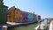 Beautiful multicolored houses and canal in Venice, colorful buildings in Burano