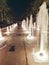 Beautiful multiple illuminated fountains