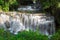 Beautiful multiple layer tropical waterfall