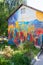 Beautiful mural at independent republic of Uzupis, a bohemian and artistic district in Vilnius