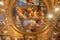 Beautiful murals of people sitting on a cloud painted on the ceiling at The Venetian Resort and Hotel in Las Vegas Nevada