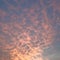 A beautiful muted pink, orange and blue sunrise in a neighborhood in Orlando, Florida