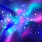 Beautiful mystic galaxy. Vector cosmic background. Outer Space.