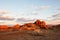 Beautiful Namibian landscape at sunset