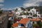 Beautiful narrow streets of the old town. Center of Marmaris. White buildings. European architecture. Lovely narrow streets.