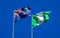 Beautiful national state flags of Montserrat and Nigeria