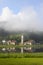 Beautiful natural landscape of Abbey Lake in Jura, France