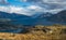 The beautiful natural landscape of Queenstown above view from Queenstown hill. South Island of New Zealand.