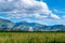 Beautiful natural scenery of Lalu Wetland in Lhasa, Tibet. 