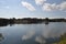 The beautiful natural Wetland Athalassas Lake landscape in Cyprus