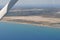 The beautiful natural Wetland Limassol Salt Lake Overview landscape in Cyprus