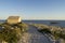 Beautiful nature and landscape photo of coast and small church at Adriatic Sea in Croatia