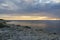 Beautiful nature and landscape photo of Dalmatian coast at evening