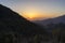 Beautiful nature and landscape photo of sunset in the Himalayas of Dharamsala India