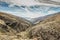 Beautiful nature scene in autumn mountains of Sierra Nevada, Spain. Sunny autumn hiking day. View of rocky landscape, freedom