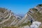 Beautiful nature scene of the Durmitor mountains with a Bobotov Kuk peak in Montenegro