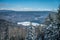 Beautiful nature and scenery around snowshoe ski resort in cass