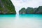 beautiful nature scenic landscape famous landmark beach Maya bay Krabi, Tourism destination Popular travel place for summer