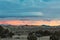 Beautiful New Mexico sunrise over winter landscape, Magdalena
